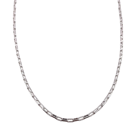 Sterling Silver Long Oval Box 250 2.6mm Necklace Chain Italian Italy Solid .925 Jewelry