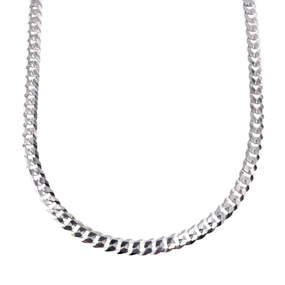 Sterling Silver Super Flat Curb 150 5.4mm Bracelet Chain Italian Italy Solid Mens Jewelry