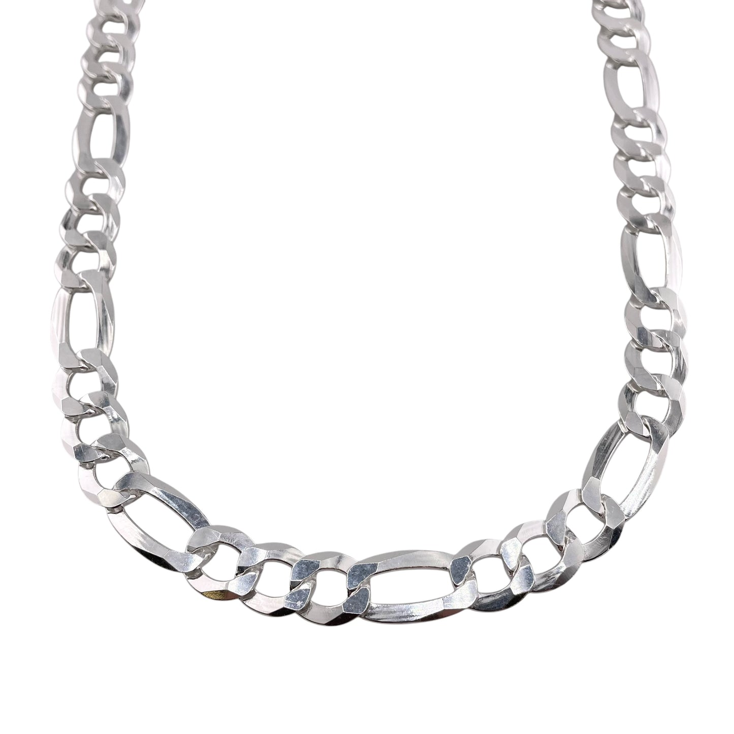 Sterling Silver Figaro Light 250 10.2mm Bracelet Chain Italian Italy Solid .925