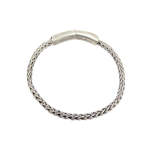 Handmade Bali Foxtail 8mm Sterling Silver Bracelet Chain