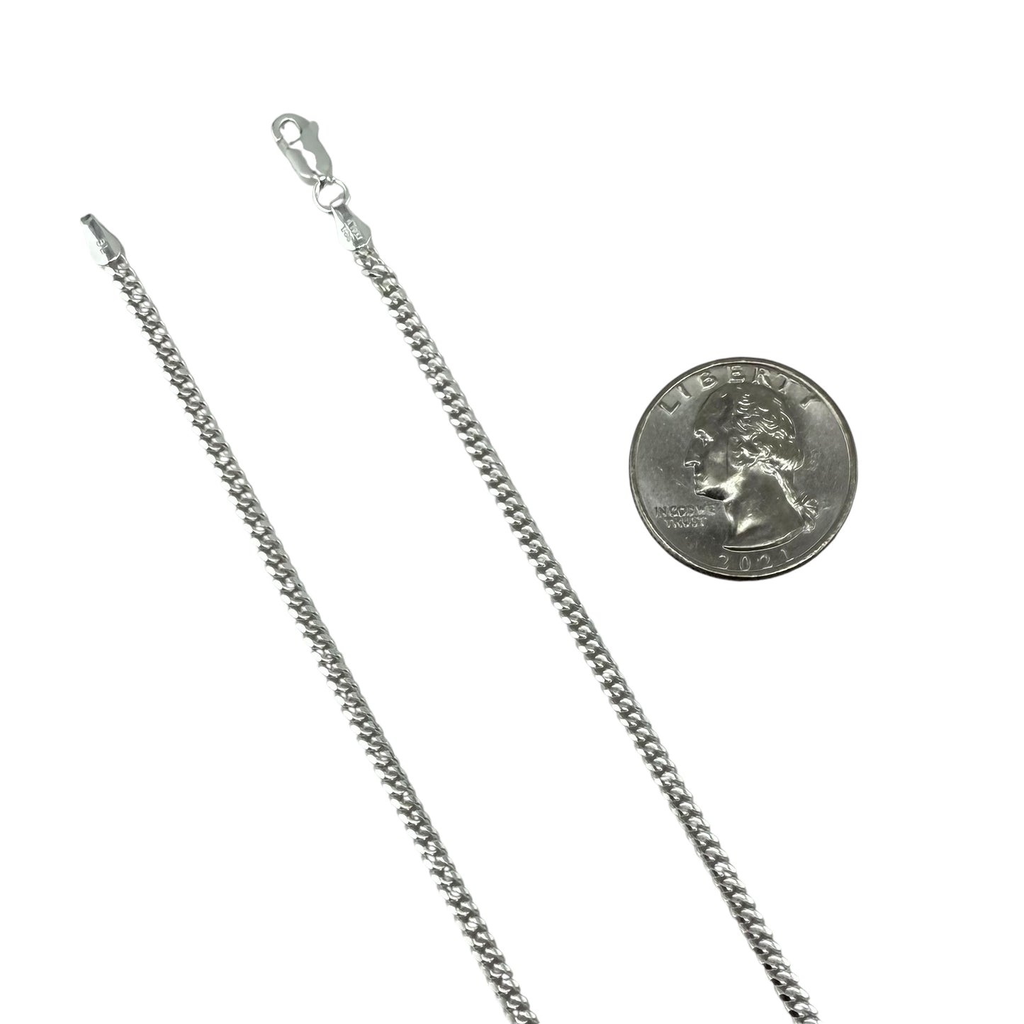 Sterling Silver Miami Cuban 080 2.8mm Bracelet Chain Italian Italy Solid Mens Jewelry