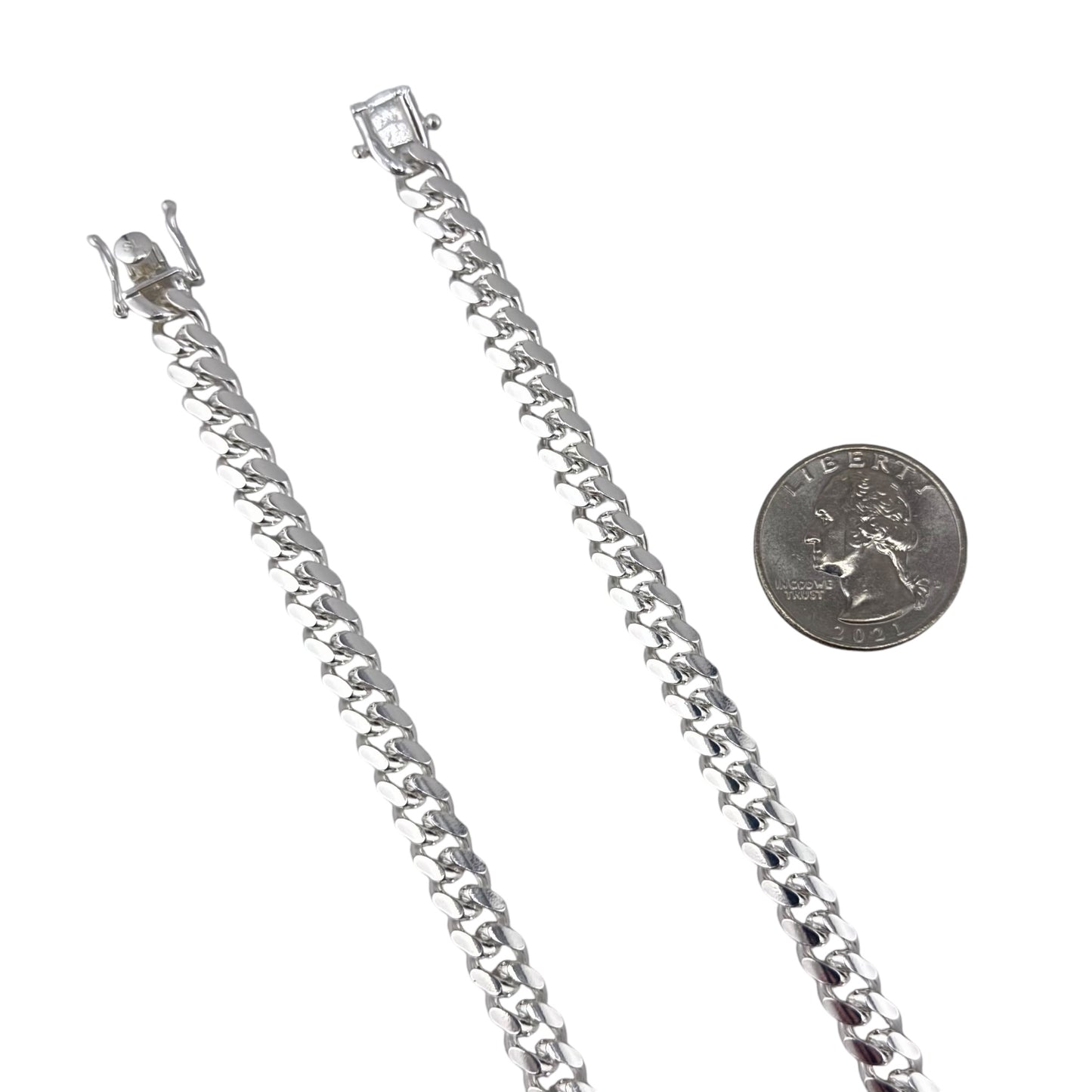 Sterling Silver Miami Cuban 200 7mm Box Lock Bracelet Chain Italian Italy Solid Mens Jewelry