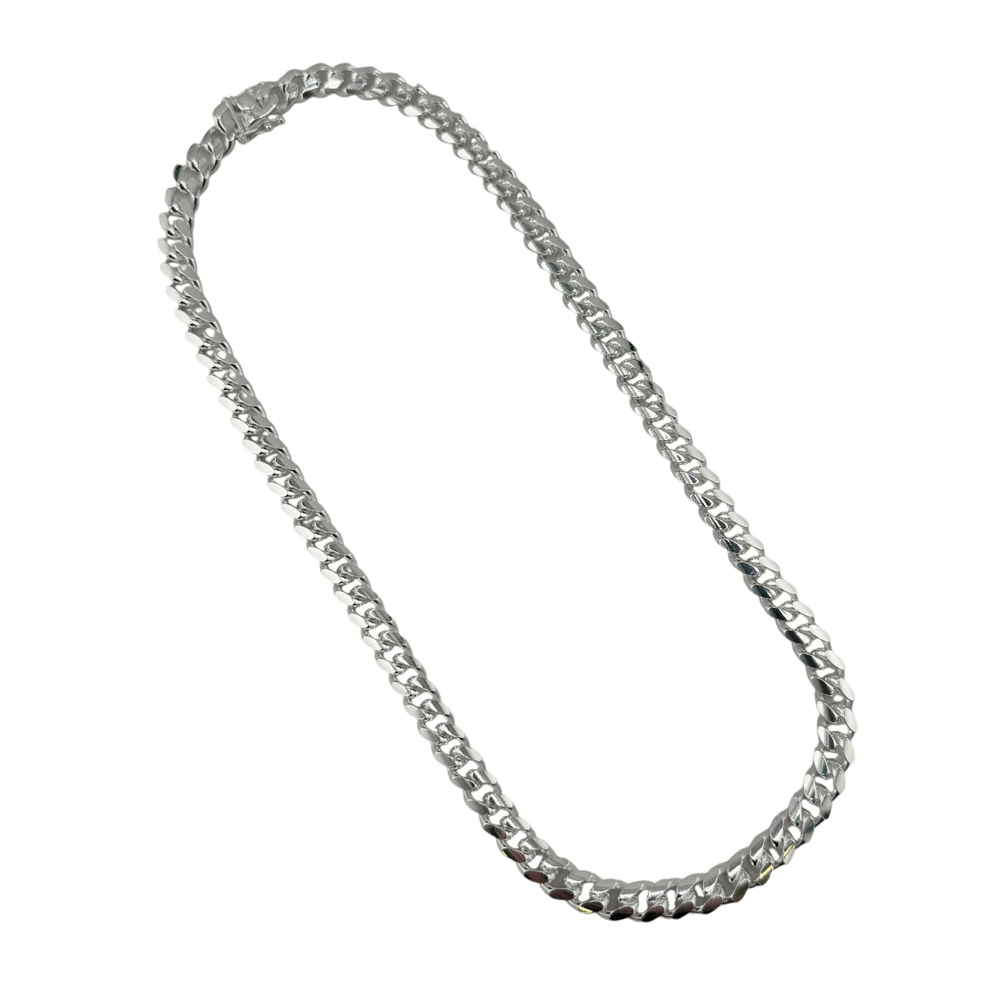 Sterling Silver Miami Cuban 250 8.3mm Box Lock Bracelet Chain Italian Italy Solid Mens Jewelry
