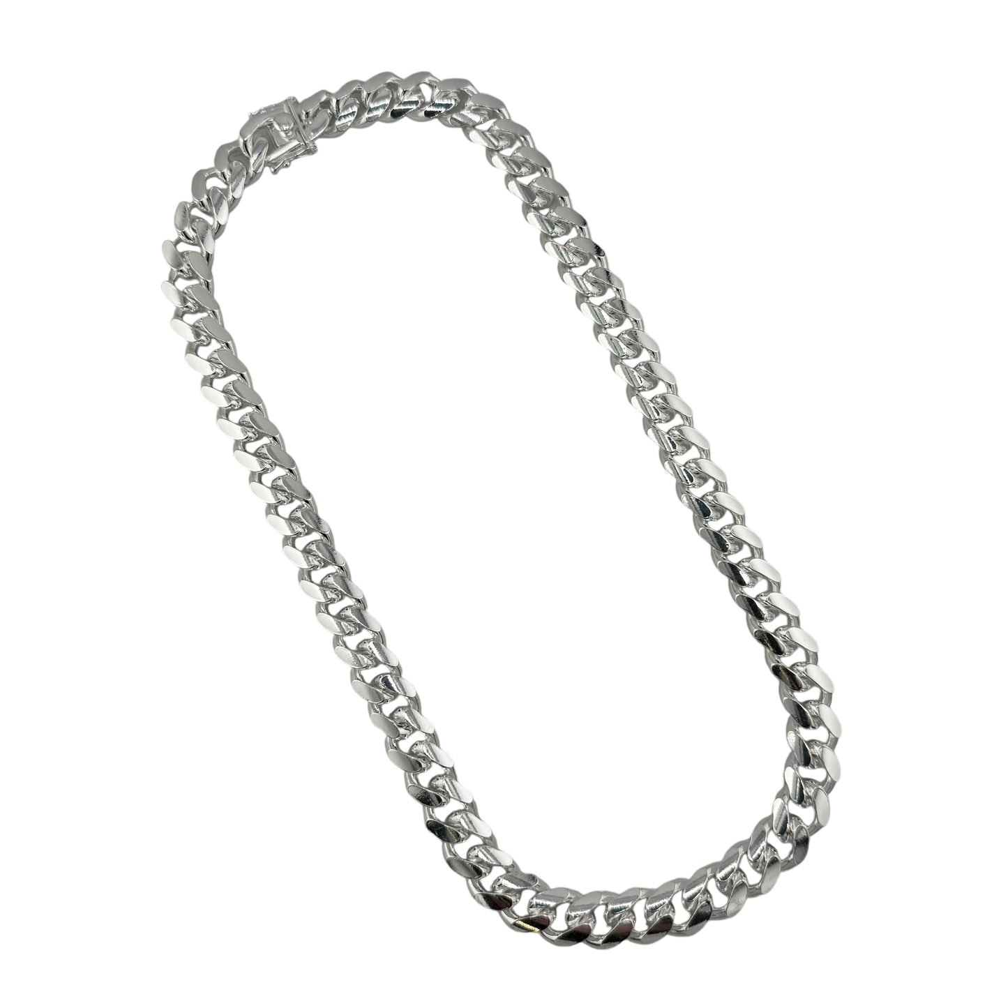 Sterling Silver Miami Cuban 350 12mm Box Lock Bracelet Chain Italian Italy Solid Mens Jewelry