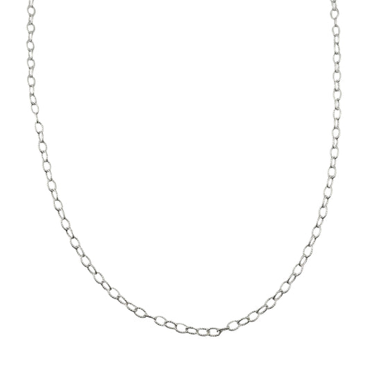 Sterling Silver D/C Oval Rolo 080 3.8mm Necklace Chain Italian Italy Solid .925 Jewelry