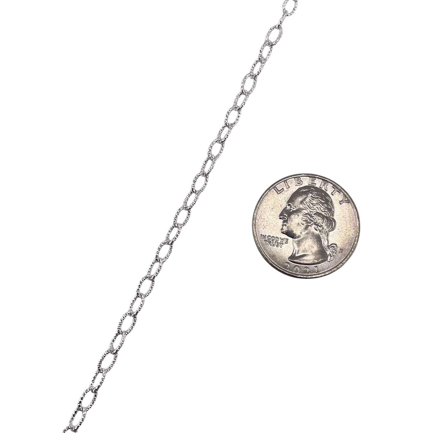 Sterling Silver D/C Oval Rolo 080 3.8mm Bulk Chain (5 FT Pack)