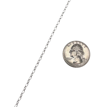 Sterling Silver Oval Rolo 030 2.2mm Bulk Chain (5 FT Pack)