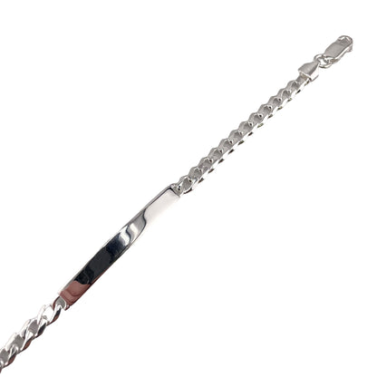 Sterling Silver Curb 150 5.4mm ID Bracelet Chain Italian Italy Solid Mens Jewelry