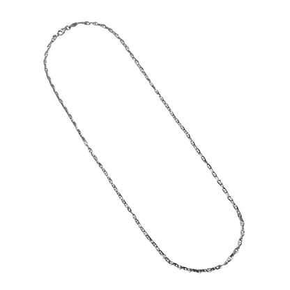 Sterling Silver Rhodium Brilluci 050 2.7mm Chain Necklace .925 Italy
