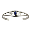Judy Lincoln Sterling Silver Navajo Lapis Baby Bracelet