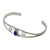 Judy Lincoln Sterling Silver Navajo Lapis Baby Bracelet