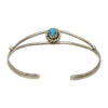 Elton Cadman Sterling Silver Navajo Turquoise Twist Wire Baby Bracelet