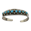 Virginia Cadman Sterling Silver Navajo Turquoise 8-Stone Baby Bracelet