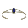 Janice White Sterling Silver Lapis Oval Twist Wire Navajo Cuff Bracelet