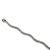 Sterling Silver White Lab Opal Wave Tennis Bracelet