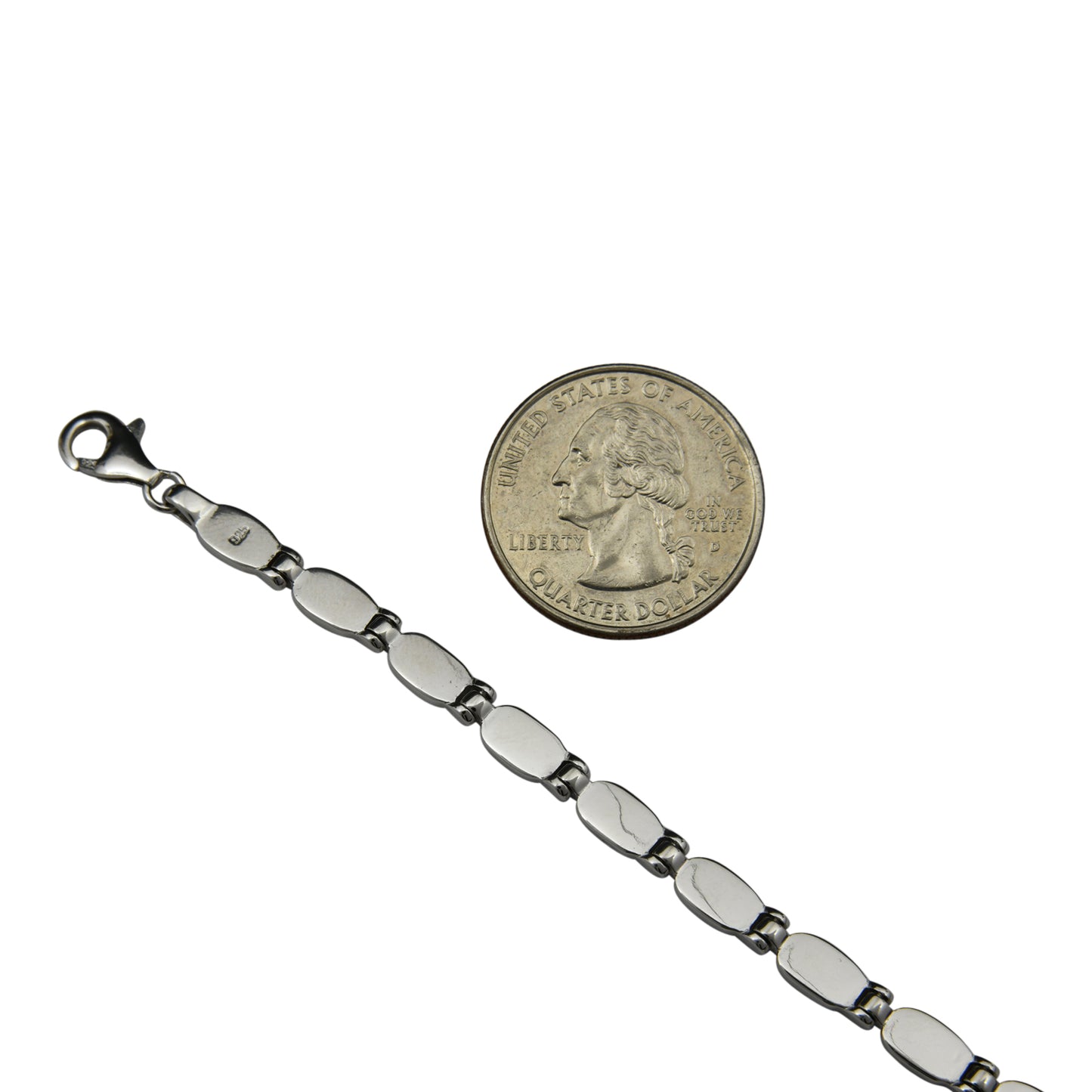 Sterling Silver White Lab Opal Oval Tennis Bracelet