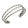 Elaine Tahe Sterling Silver Navajo Twist Bracelet