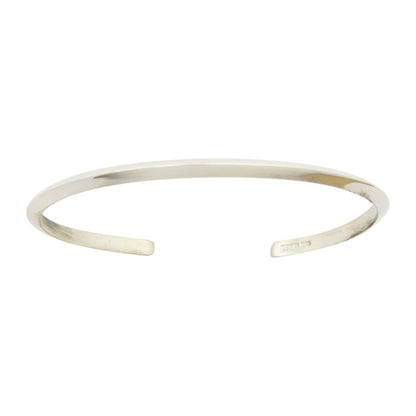 Elaine Tahe Sterling Silver Triangle Wire Plain 3mm Navajo Bracelet