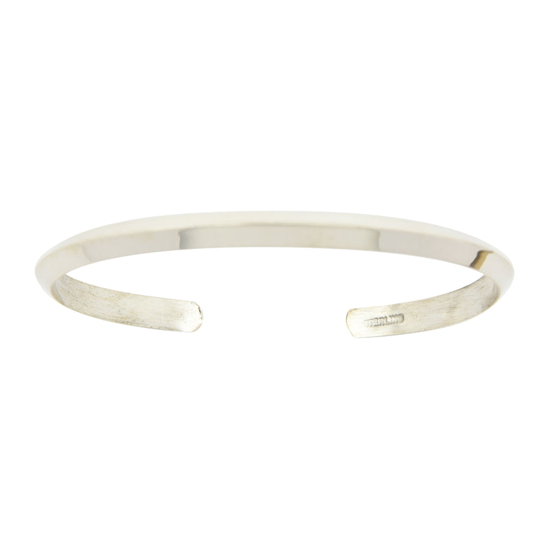 Elaine Tahe Sterling Silver Triangle Wire Plain 4.5mm Navajo Bracelet