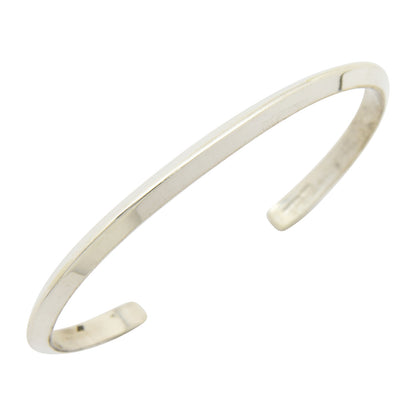 Elaine Tahe Sterling Silver Triangle Wire Plain 4mm Navajo Bracelet