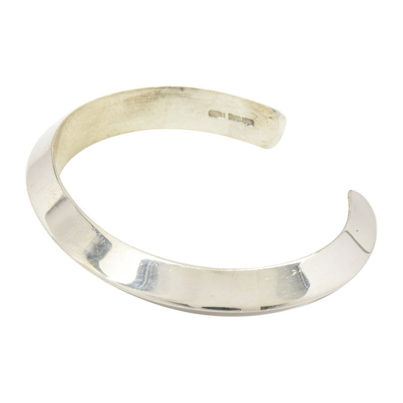 Elaine Tahe Sterling Silver Triangle Wire Plain 8mm Navajo Bracelet