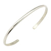 Elaine Tahe Sterling Silver Navajo Half Round Plain 3.5mm Bracelet