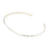 Elaine Tahe Sterling Silver Navajo Half Round Plain 3.5mm Bracelet