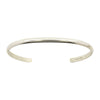 Elaine Tahe Sterling Silver Navajo Half Round Plain 3.5mm Bracelet