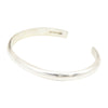 Elaine Tahe Sterling Silver Navajo Half Round Plain 5mm Bracelet