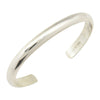 Elaine Tahe Sterling Silver Navajo Half Round Plain 6.5mm Bracelet