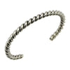 Elaine Tahe Sterling Silver Navajo 5mm Rope Bracelet