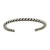 Elaine Tahe Sterling Silver Navajo 5mm Rope Bracelet