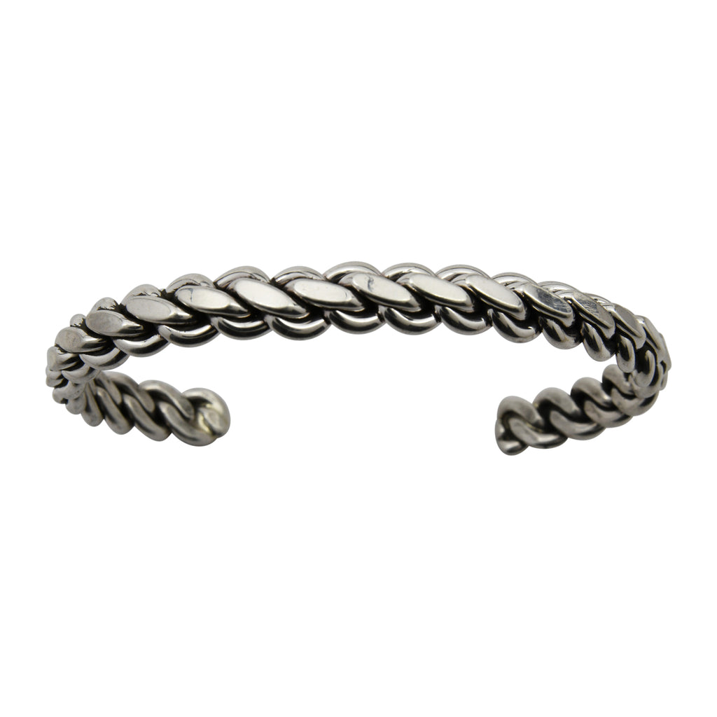 Elaine Tahe Sterling Silver Navajo Flat Chain Link Style 1/4" Bracelet