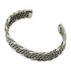 Elaine Tahe Sterling Silver Navajo Rope & Twist Vine 12mm Bracelet