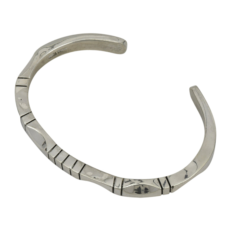 Elaine Tahe Sterling Silver Navajo Bracelet