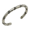 Elaine Tahe Sterling Silver Navajo Plain 2 Rope Twist 6mm Bracelet