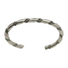 Elaine Tahe Sterling Silver Navajo Plain 2 Rope Twist 5mm Bracelet