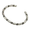 Elaine Tahe Sterling Silver Navajo Plain 2 Rope Twist 5mm Bracelet