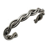 Elaine Tahe Sterling Silver Navajo Twist Bracelet