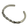 Elaine Tahe Sterling Silver Navajo Square Wire Middle Twist Bracelet