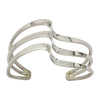 Elaine Tahe Sterling Silver Navajo Triple Wave Bracelet
