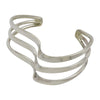 Elaine Tahe Sterling Silver Navajo Triple Wave Bracelet