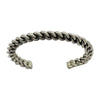 Elaine Tahe Sterling Silver Navajo Chain Link Style 8mm Cuff Bracelet
