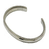 Elaine Tahe Sterling Silver Navajo 2 Rope & Half Round Middle 11mm Bracelet
