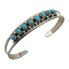 Virginia Cadman Sterling Silver Turquoise 1 Row Navajo Bracelet