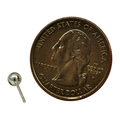 Sterling Silver Polished Ball Post Earrings Available from 3mm to 12mm