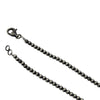 Sterling Silver Navajo Pearl 3mm Oxidize Bead Necklace. Available from 14" to 60"
