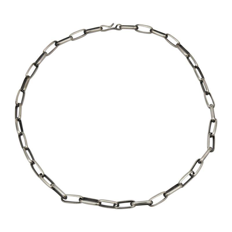Sally Shirley Sterling Silver Navajo 12 gauge Half Round Plain Handmade Chain. Available from 18" to 30"