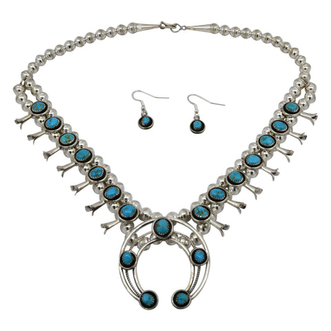 Elton Cadman Sterling Silver Navajo Turquoise 5-Stone Baby Bracelet