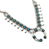 Phil & Lenora Garcia Sterling Silver Turquoise Squash Blossom Navajo Necklace